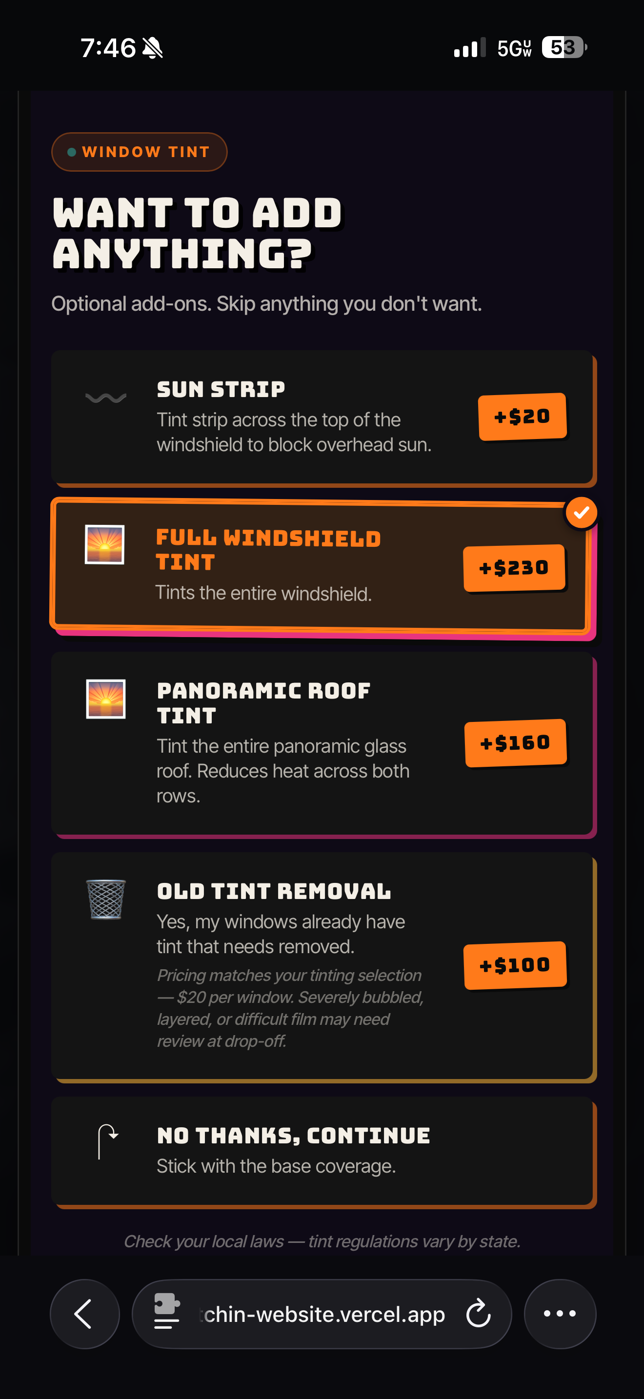 Step 4 · Add-ons + removal